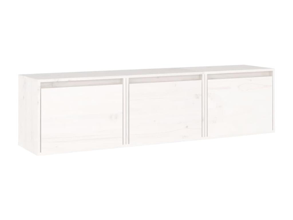 3-piece TV unit, white, solid pine wood, JRPM25318