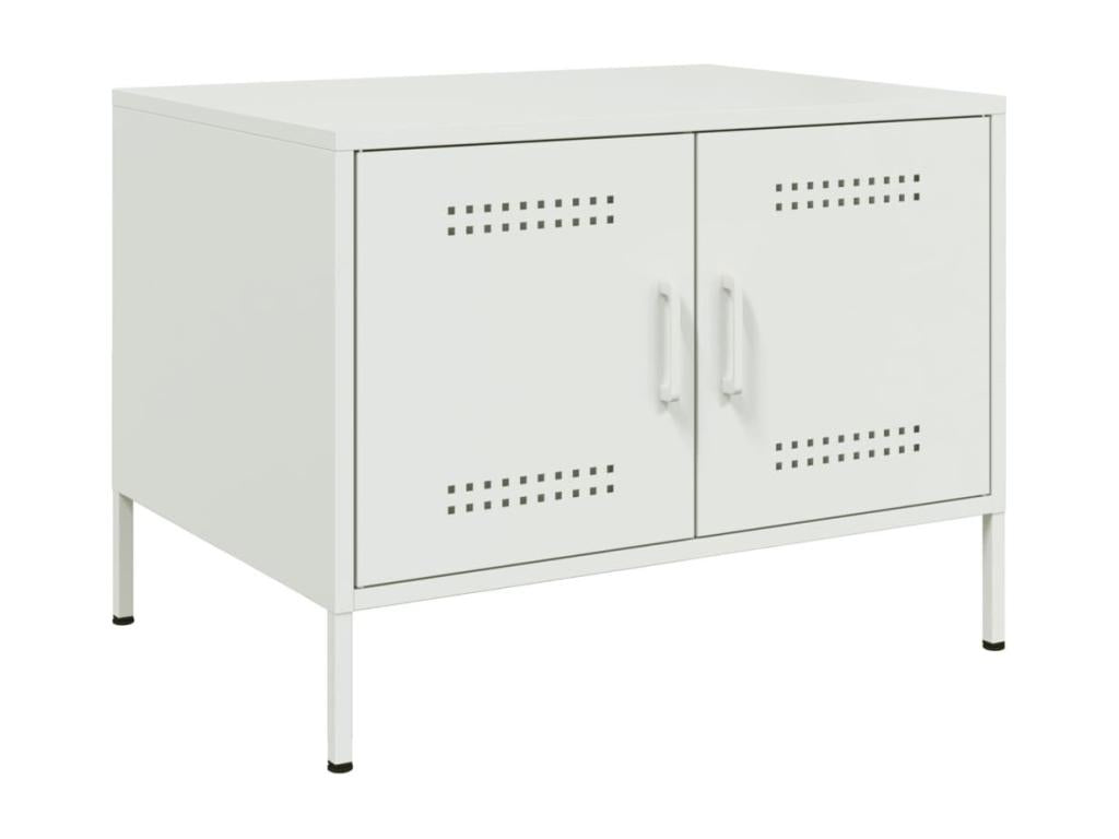 White coffee table 68x50x50.5 cm cold-rolled steel WSLW65339