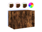 Laviecasaères wall-mounted TV unit with LED lighting, smoked oak finish, 60x35x41 cm, HMXO87266