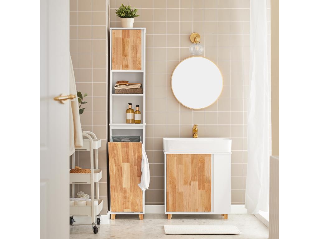 Under-sink cabinet with storage cupboard, door, and 2 side compartments BZr75-w MMKA18609