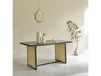 Solid mango wood and cane table for 6 people. ZPSD98293