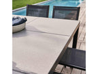 10-seater garden table in aluminum and grey ceramic - Meubiana