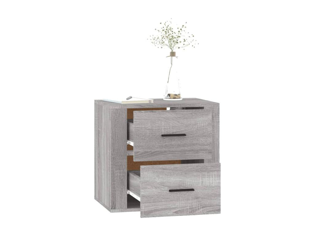 Meubiana wall-mounted bedside table, grey, 50x36x47 cm