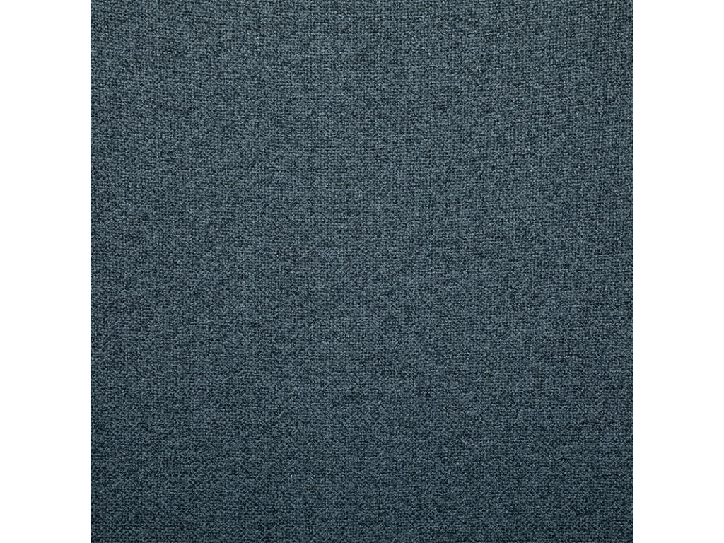 Blue mottled fabric dining chair with dark wood legs