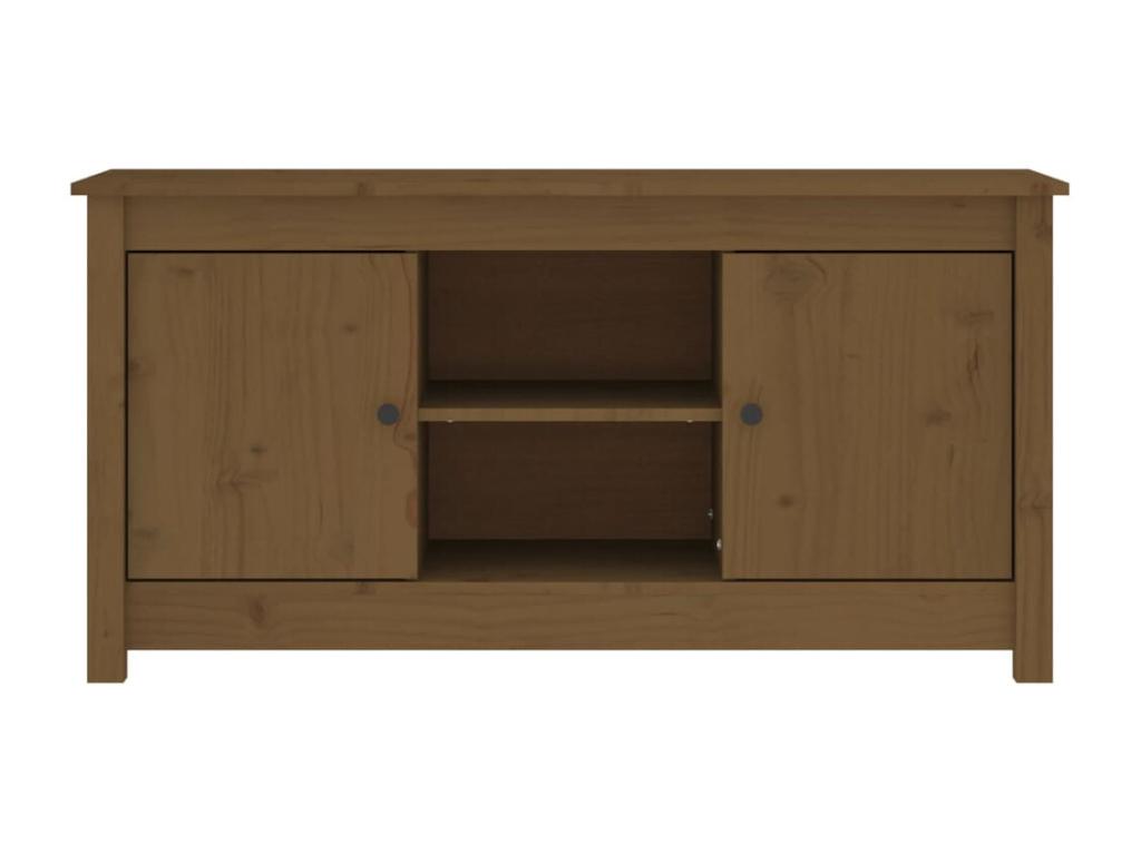 Honey Brown TV Stand 103x36.5x52 cm Solid Pine Wood DWOW85641