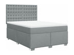 Meubiana bed base with light grey mattress 140x200cm Fabric