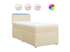 Laviecasa bed base and mattress, Cream, 90x190 cm, Fabric PNQM32517