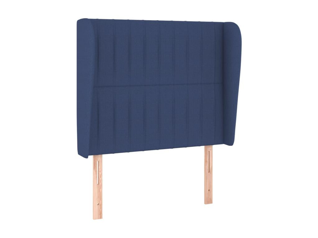 Headboard with wings, blue, 103x23x118/128 cm, fabric CPXY59605
