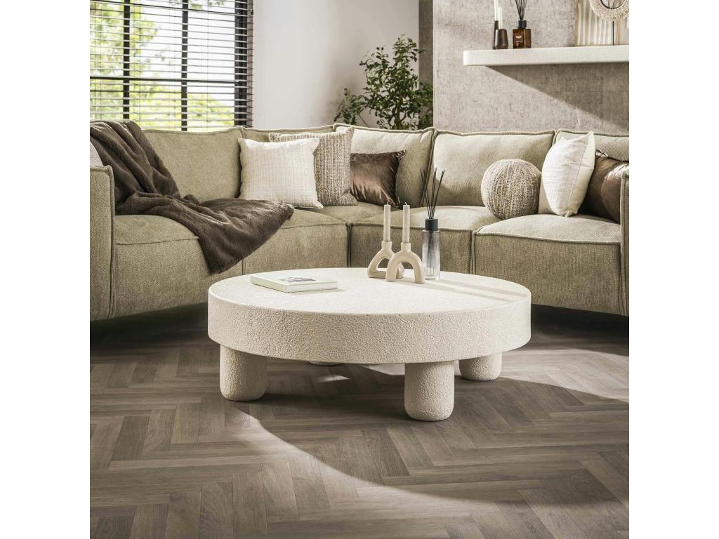 White composite marble coffee table 110 cm Laviecasa EEEZ37431