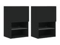 TV stand with Laviecasaères LED 2 pcs black 40.5x30x60 cm KQYF94439