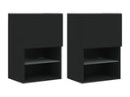 TV stand with Laviecasaères LED 2 pcs black 40.5x30x60 cm KQYF94439