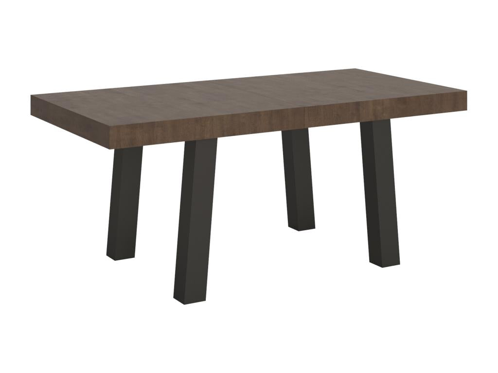 Extendable Bridge Table 90x180/284 cm, Walnut with Anthracite Frame