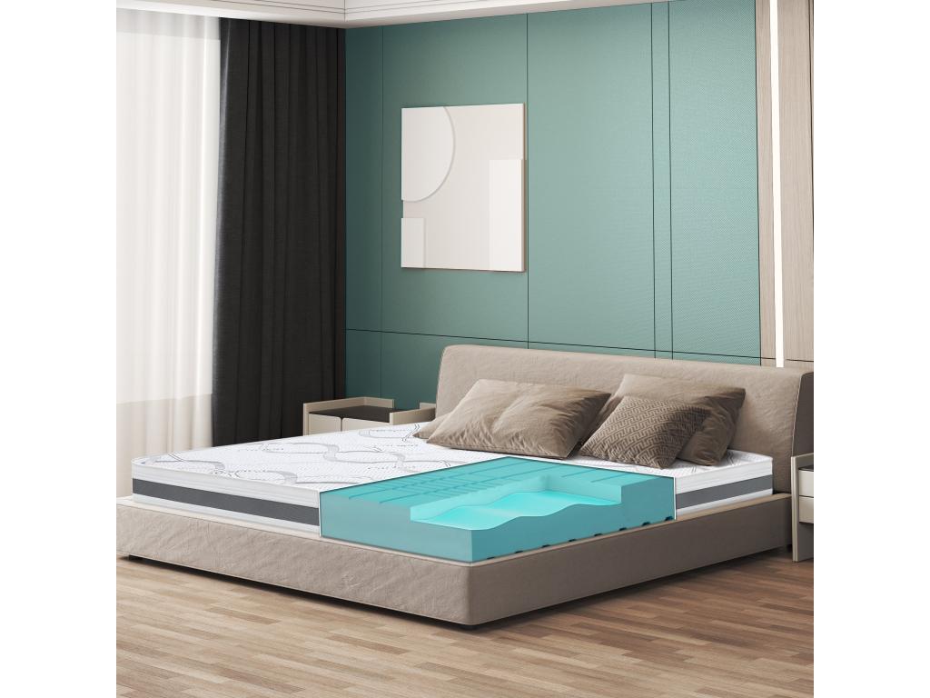 Single Mattress 80x170 with Memory Foam - Premium Quality - Height 16 cm - Made in Italy INKM84426