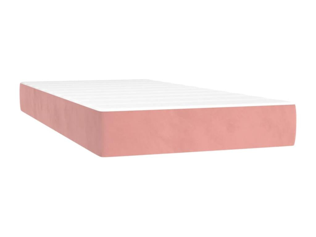 Meubiana bed base with mattress and LED light, pink, 80x200