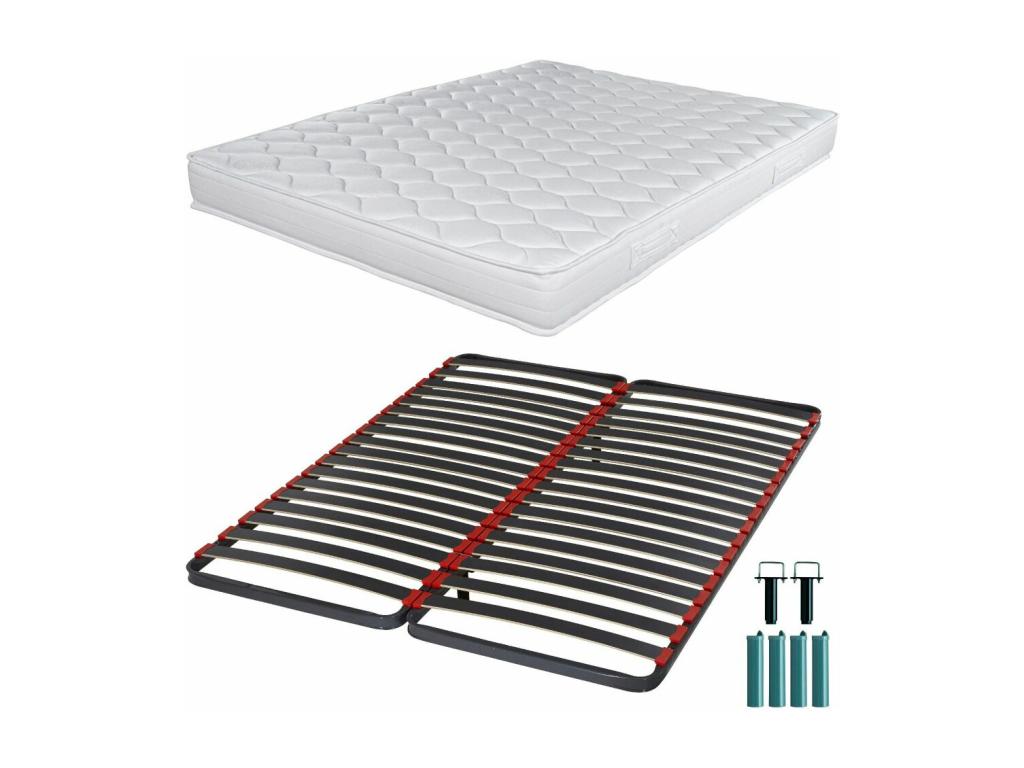 Meubiana C39 160x200 Foam Mattress and Bed Base - 18 cm High - Balanced Support