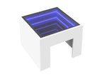 Bedside table with white infinity LED, 40x40x30 cm