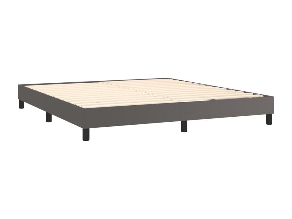 Meubiana bed base, grey, 180x200 cm, faux leather