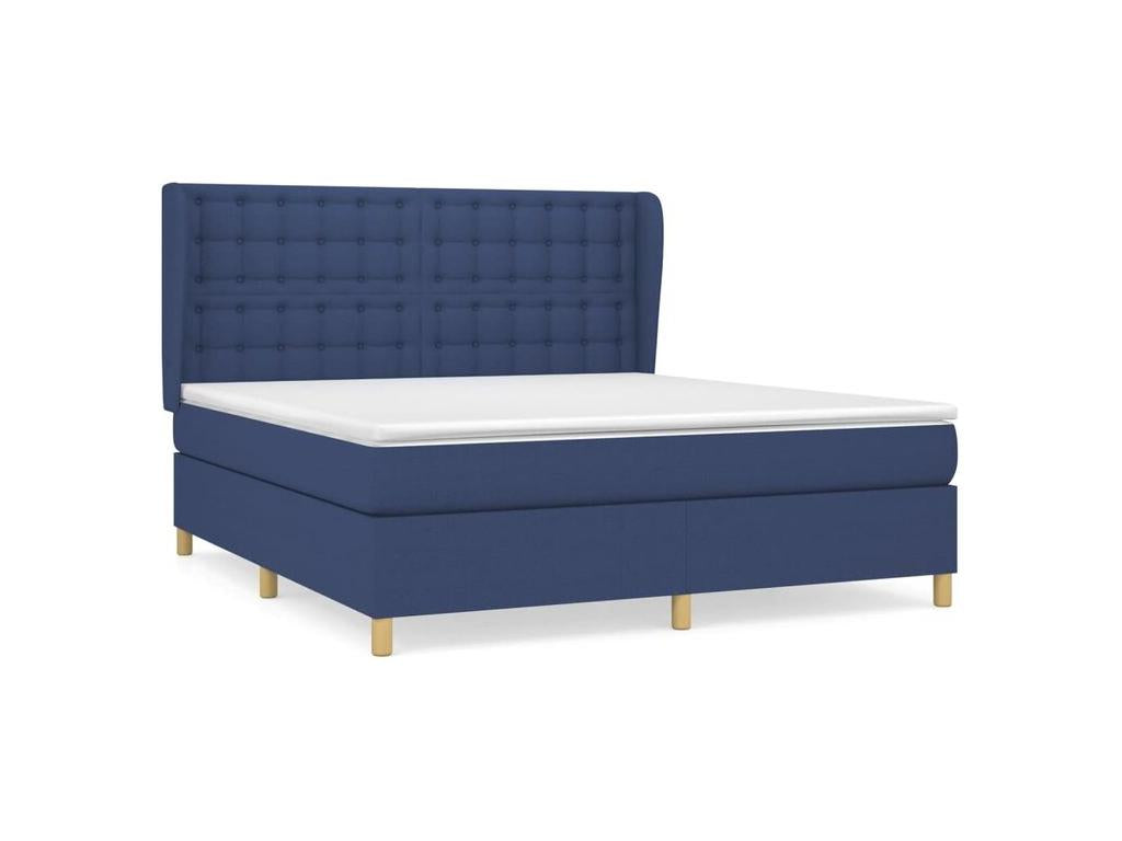 Laviecasa bed base with mattress, Blue 160x200 Fabric NPDL76758