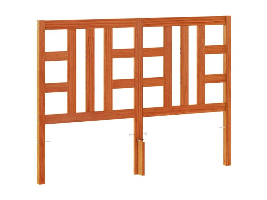 Brown waxed headboard, 135 cm, solid pine wood