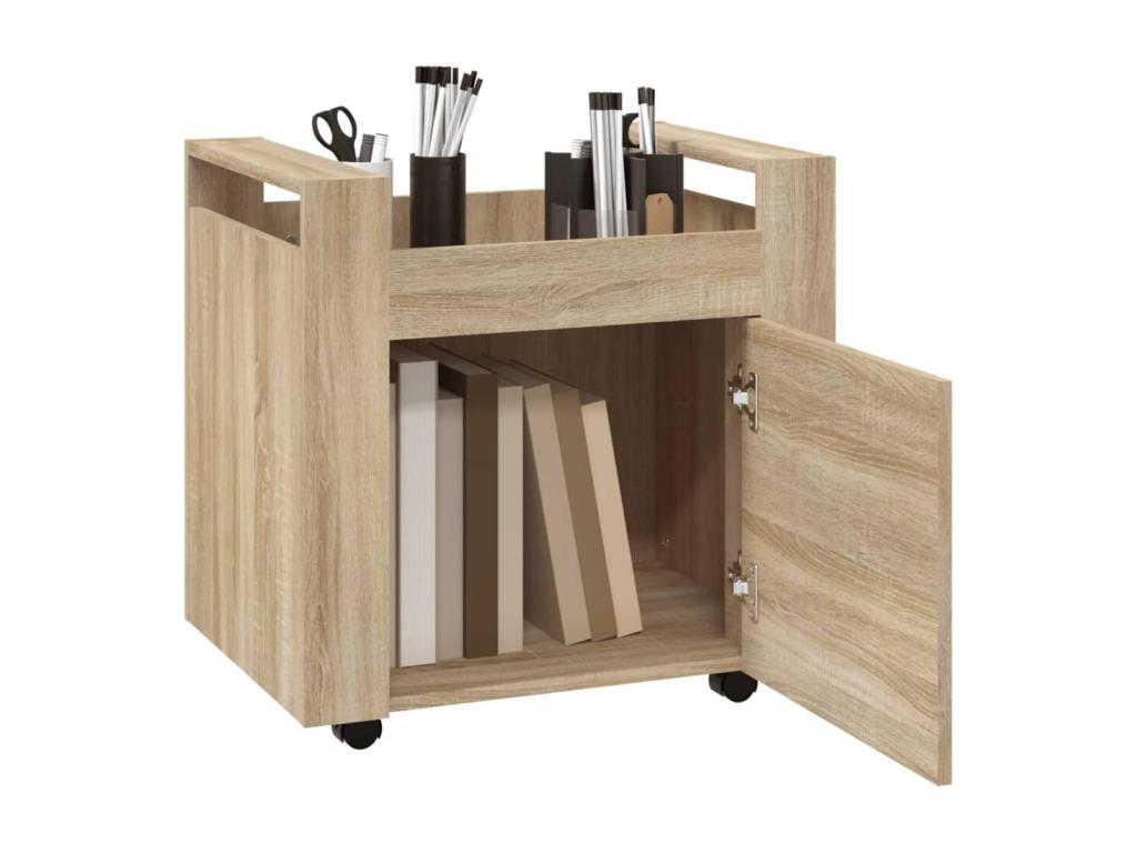 Laviecasa Oak Office Trolley 60x45x60 cm Engineered Wood WZYO05144