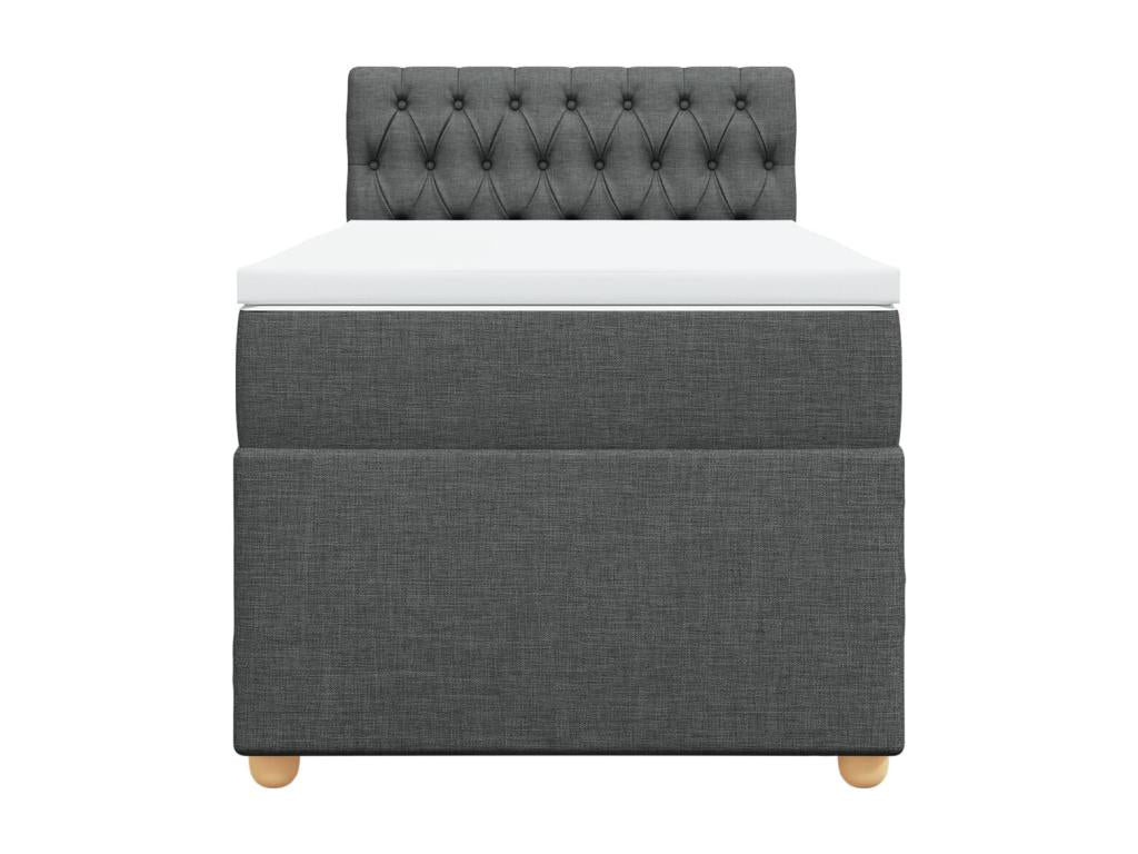 Laviecasa bed base with mattress, Dark Grey 80x200 cm, Fabric YJQR04641