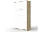 Wall-Mounted Murphy Bed 120x200cm Vertical Folding Bed Wall Bed Laviecasaérieur Oak Laviecasa/White OAJP14874