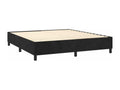 Upholstered bed base with mattress, black, 180x200 cm, velvet, NKIT21694