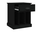 Black bedside table 43x36x50 cm MSMK23519