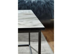 Marble Effect Coffee Table 80x38x80cm Modern Square Sofa Table MUZG68559