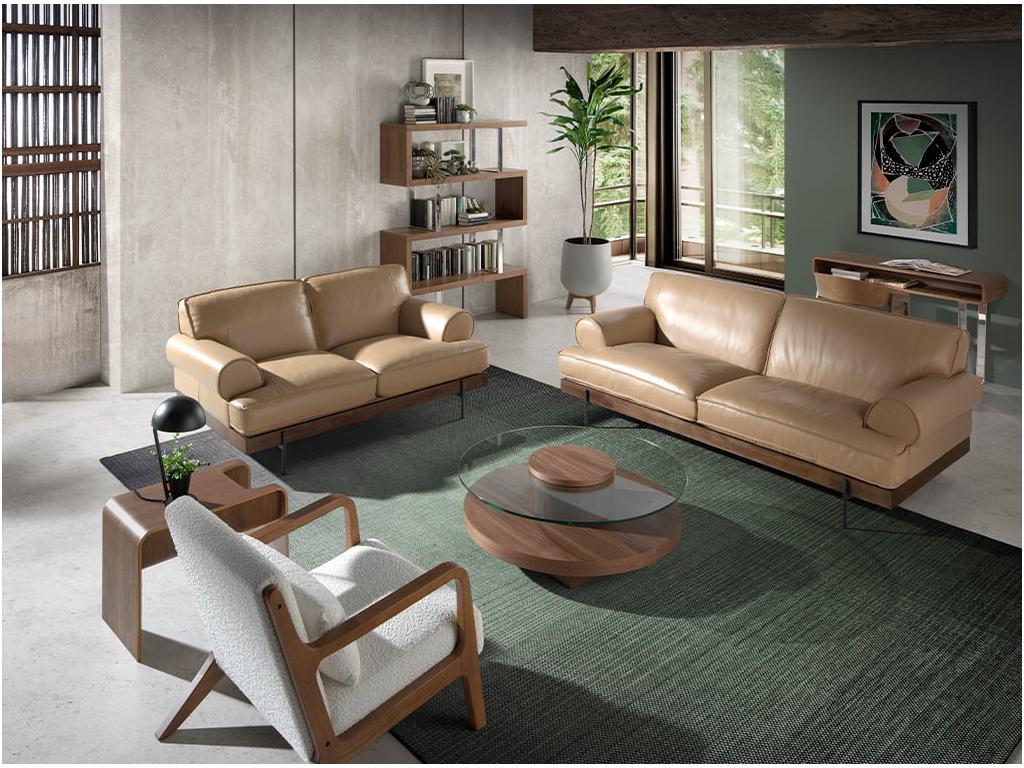 Meubiana 5100 White Fabric Armchair