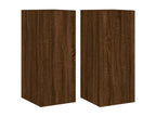 Meubianaères LED wall-mounted TV units, 2 pieces, brown oak, 30.5x35x70 cm
