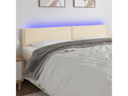 Cream LED Headboard 200x5x78/88 cm Fabric FZMW17193