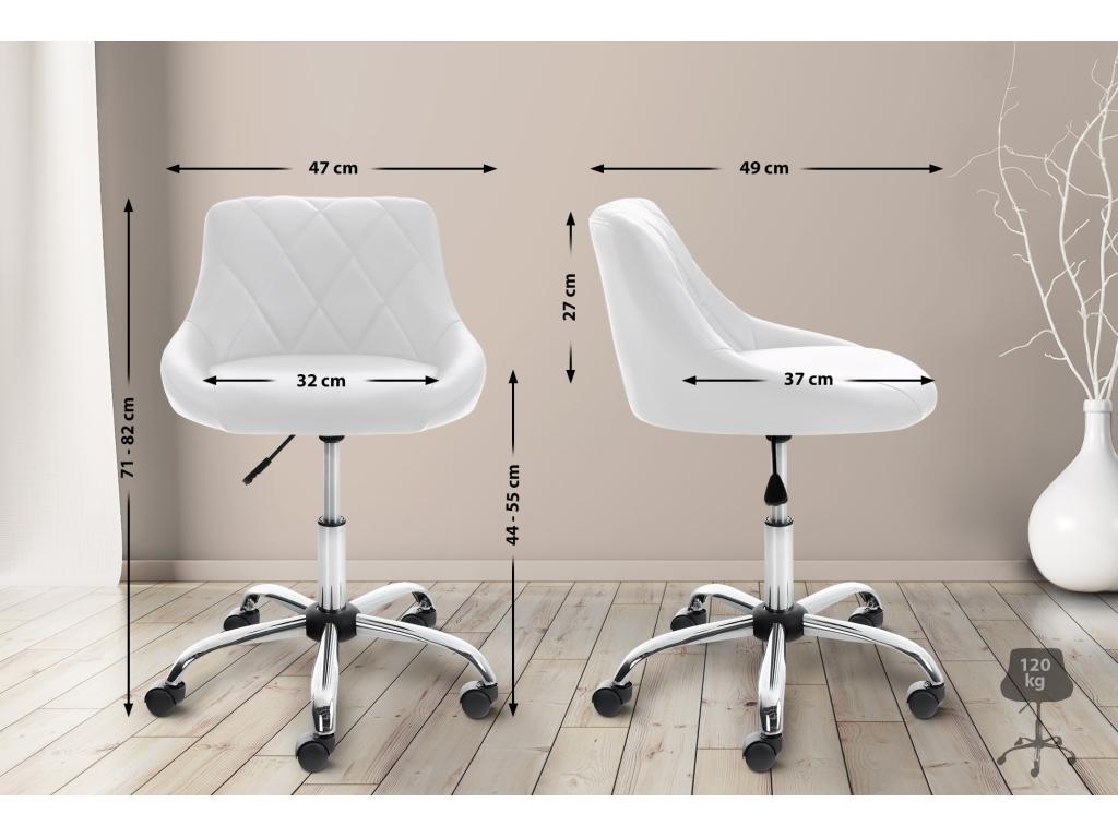 Office chair - Faux leather / Chrome-plated metal - Laviecasa FDND38446