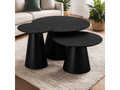 Meubiana Coffee Table - Round - MDF and Wood - Black