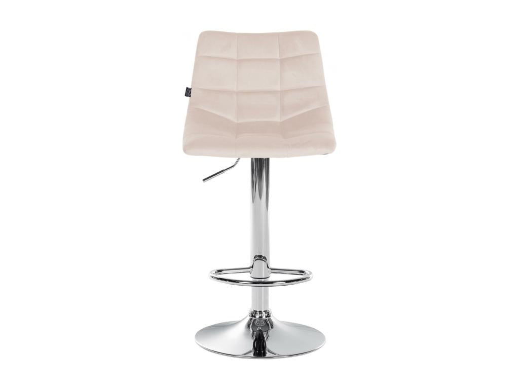 Set of 2 Bar Stools - Velvet / Metal - Beige - Laviecasa XBRZ74286