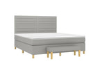 Meubiana bed base with light grey mattress 180x200 fabric