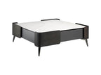 Laviecasa LCFV30048 marbled porcelain coffee table with steel legs