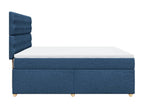 Meubiana bed base with mattress, blue, 180x200 cm, fabric