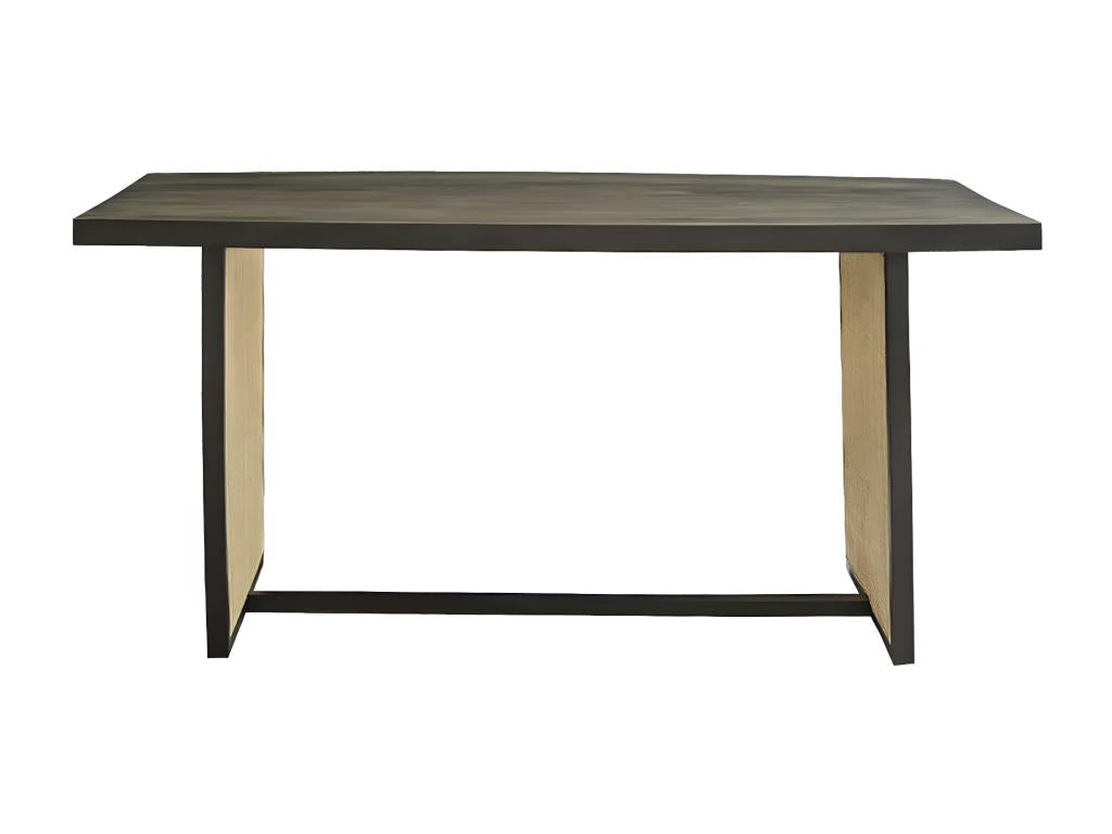 Solid mango wood and cane table for 6 people. ZPSD98293