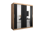 Laviecasa Sliding Door Wardrobe 200/180/62 2 Doors Laviecasa/Black CMEW93700