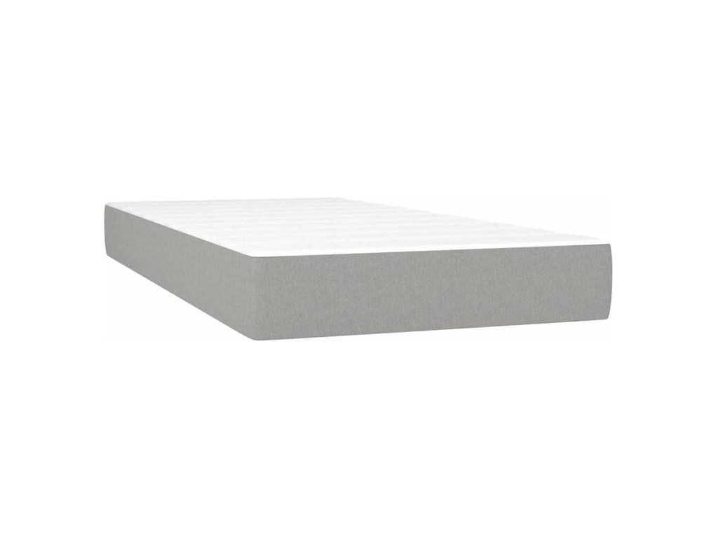 Laviecasa bed base with mattress, light grey, 200x200 cm, fabric, ZIUF58311