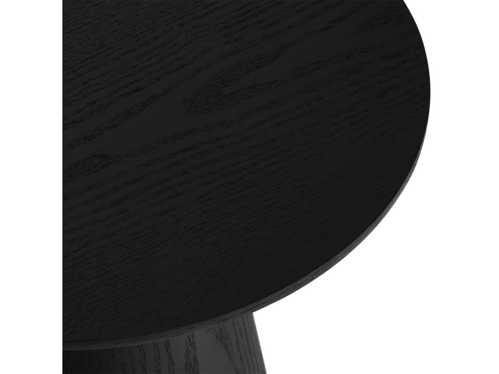 Meubiana Coffee Table - Round - MDF and Wood - Black