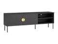 TV stand with 2 doors and 2 shelves - Black and gold - Laviecasa VUKX89482