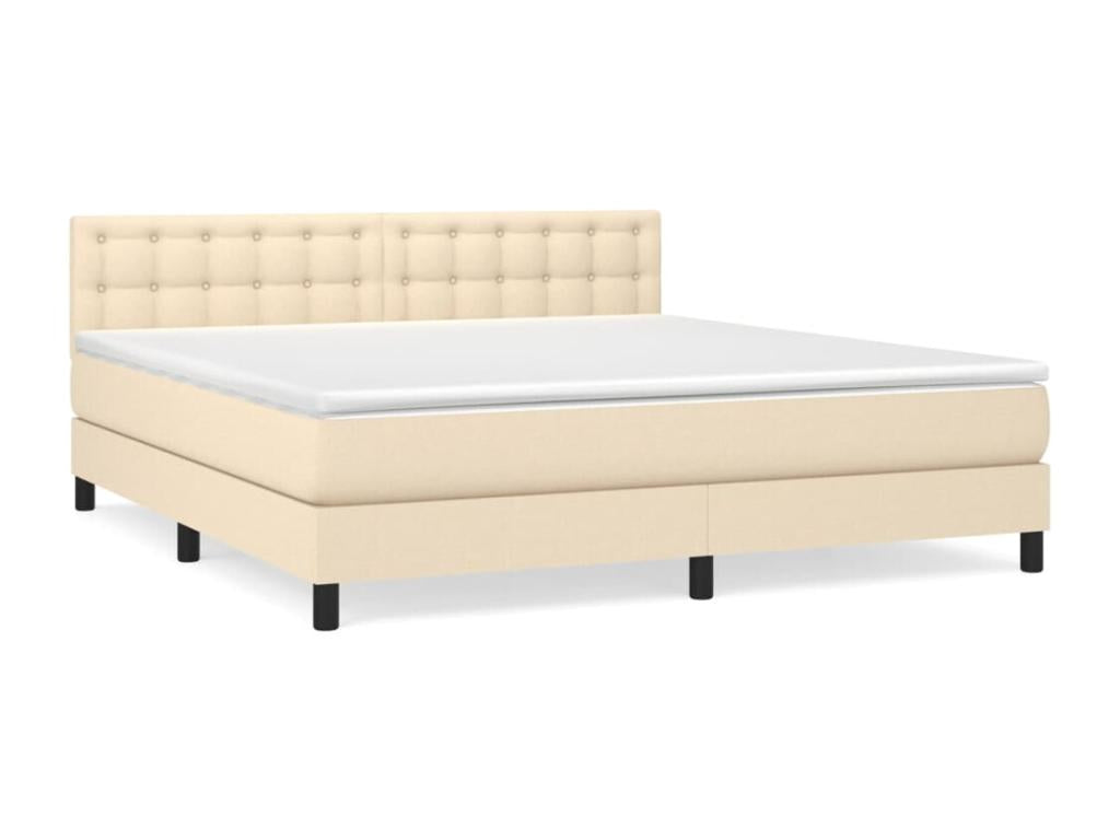 Laviecasa bed base with mattress, Cream, 160x200 cm, Fabric MFPZ82052