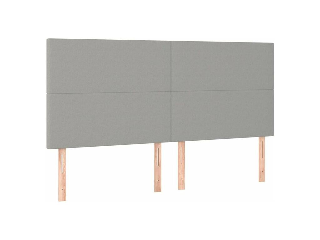 Laviecasa bed base with mattress, light grey, 200x200 cm, fabric, ZIUF58311