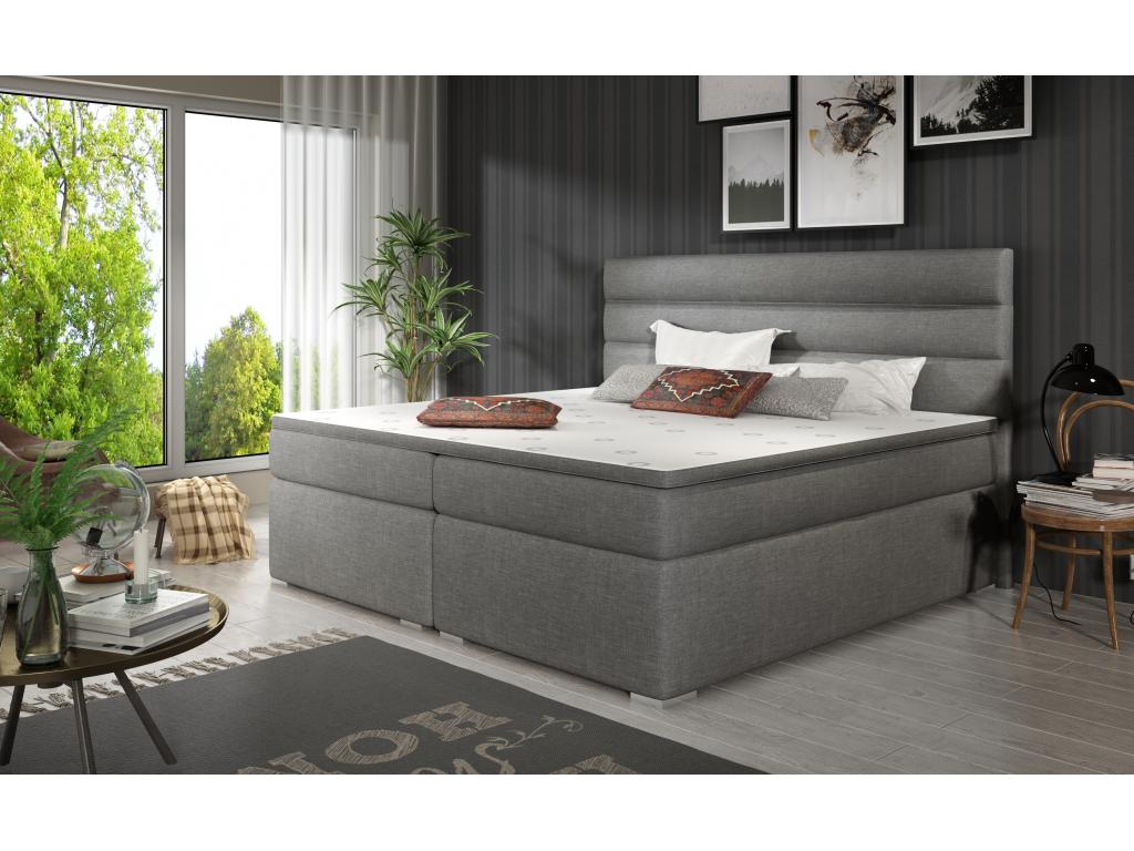 Laviecasa Spring Boxeo Bed L 180x200 / Fabric-Gray HONL98394