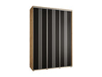 Laviecasa 6-Door Sliding Wardrobe 235.2/180/60 3 Doors Laviecasa/Black/Silver JLBL49565