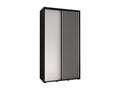 Meubiana 1 Sliding Door Wardrobe 205.2/130/60 2 Doors Black/White