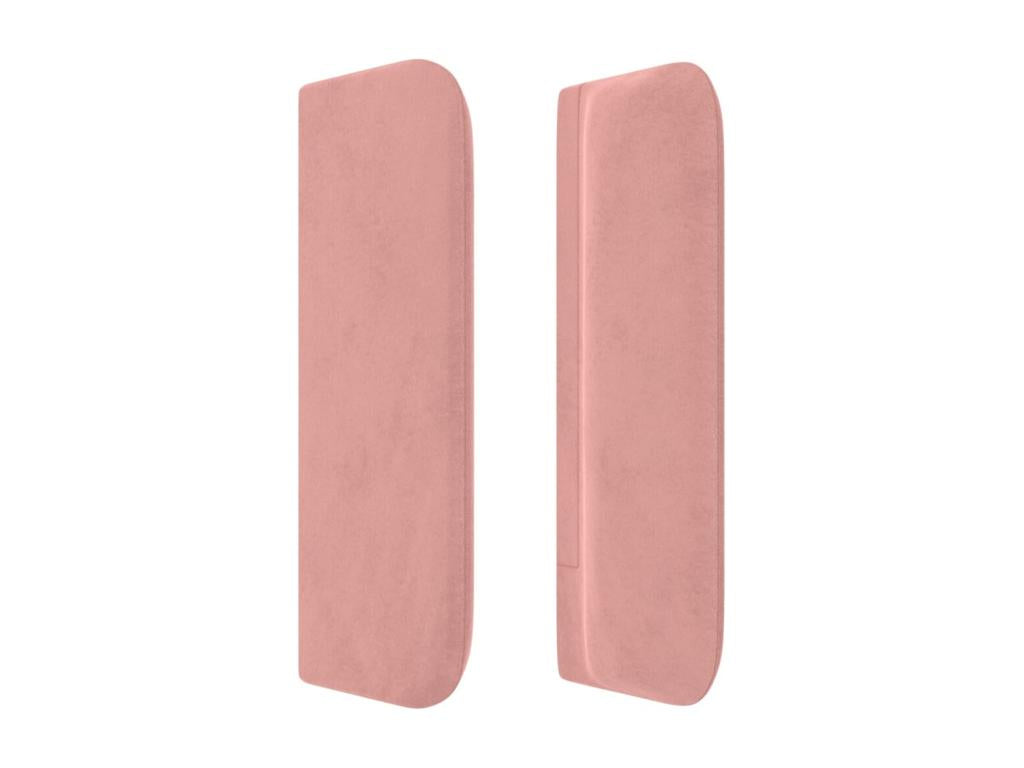 Headboard with wings, Pink, 203x16x78/88 cm, Velvet, BXDA57314