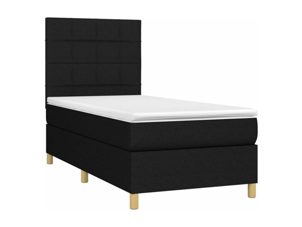 Laviecasa bed base and mattress with LED lighting, black, 100x200 cm, fabric CAPZ04564